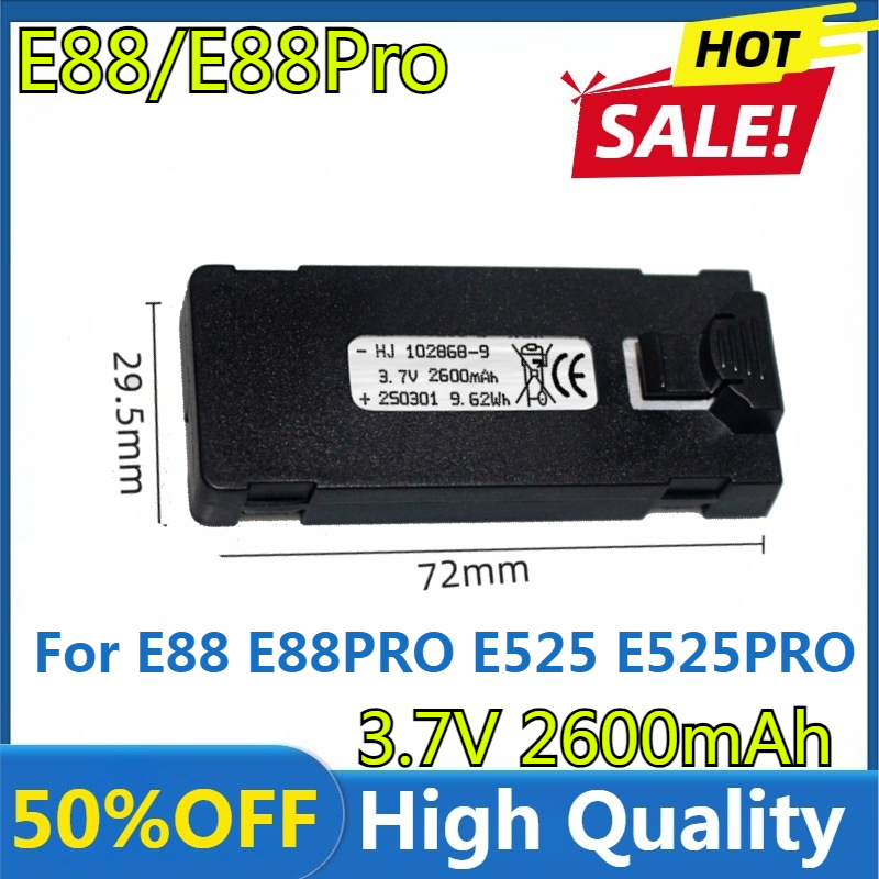 Rc Drone E88 - E88 Batteria 3.7V 2600mAh Per E88