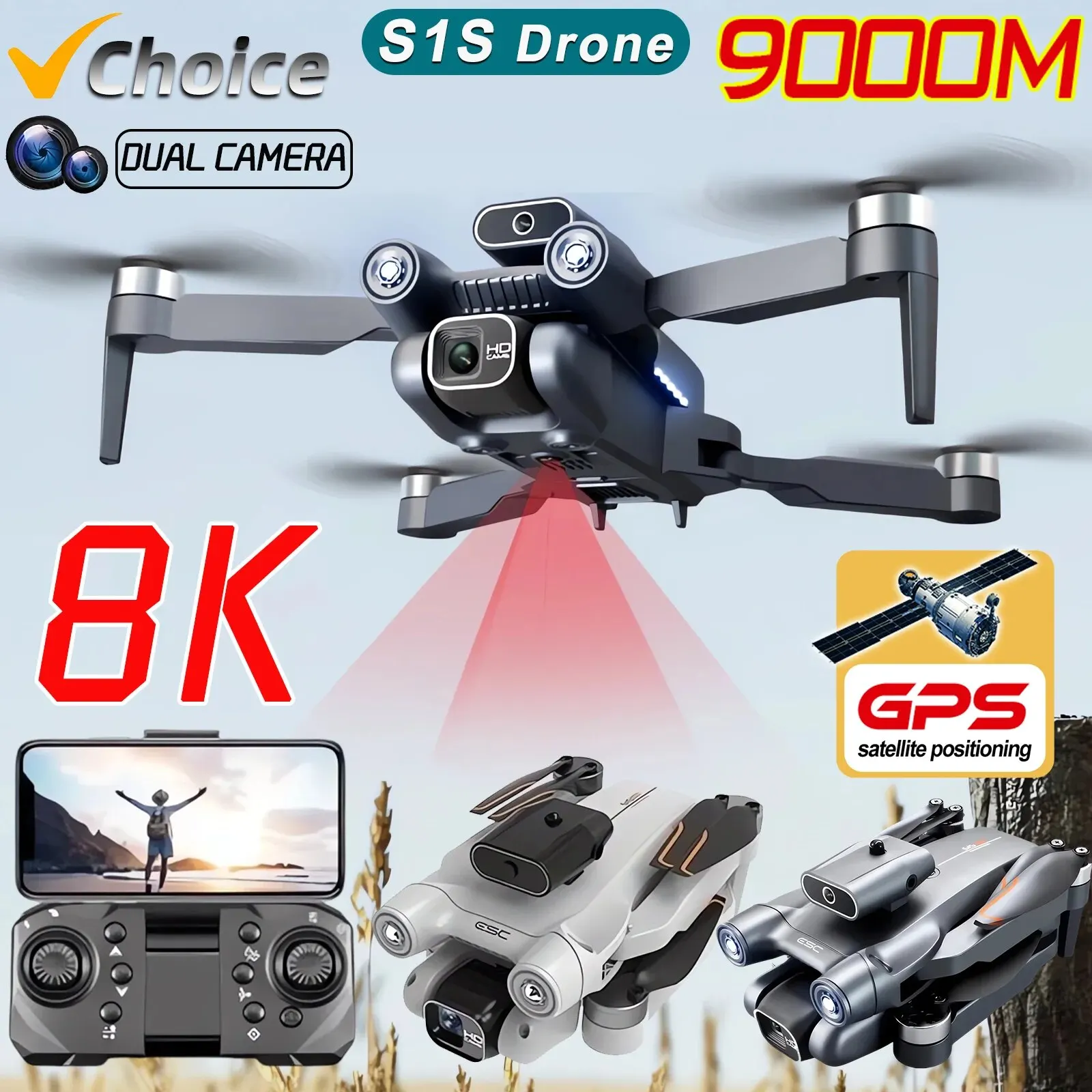 Drone Z - Nuovo S1S 5G GPS Drone Camera