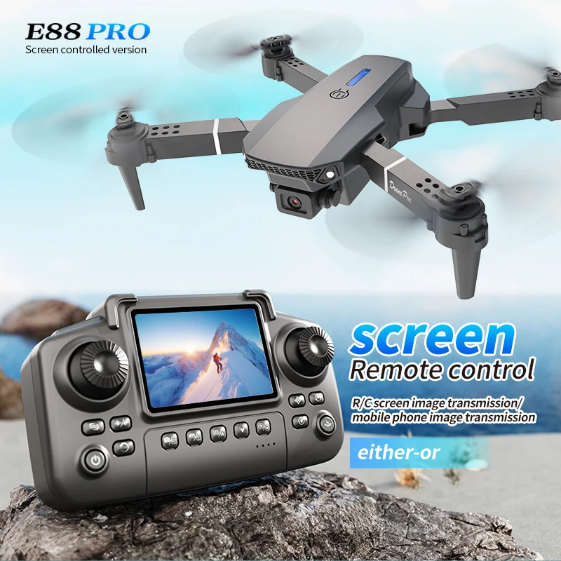 Drone Rc Holder - Drone Professionale E88 PRO con Schermo,