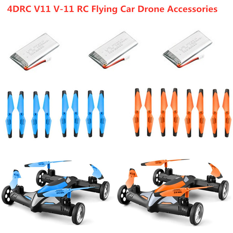 Rc Drone And Flying Car - Batteria/Elica/USB 3.7V 700MAH per Drone RC
