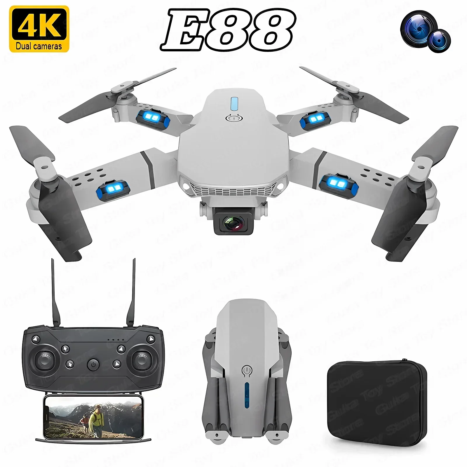 Drone Rc Holder - E88 Pro WIFI FPV Drone grandangolare