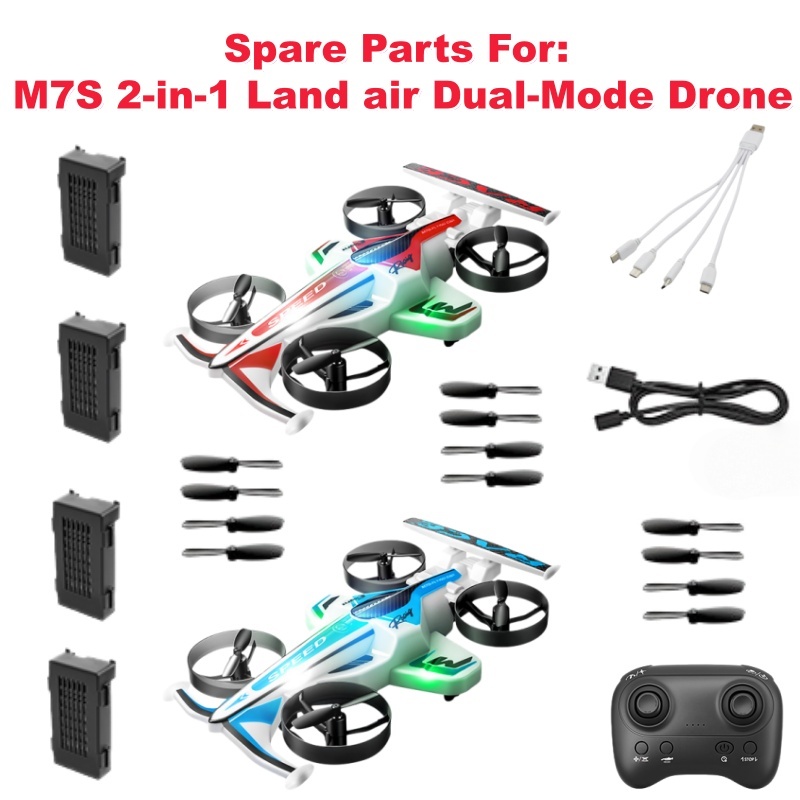 Rc Drone And Flying Car - Drone RC M7S Land Air Dual
