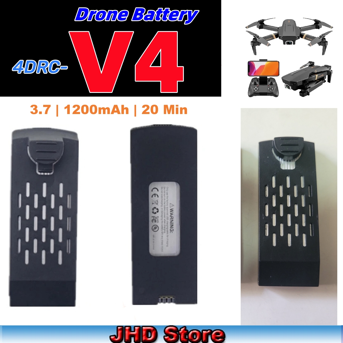 Drone Rc V4 - JHD Bateria 4DRC V4 Batteria 3.7V
