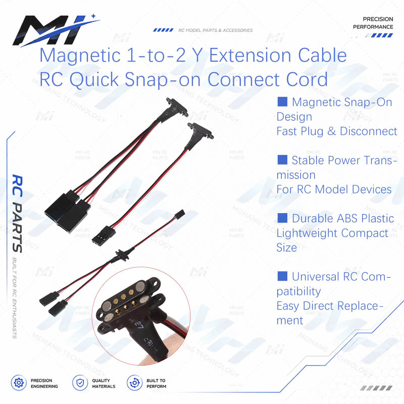Drone Rc Battery - Cavo di prolunga magnetico 1-a-2 con