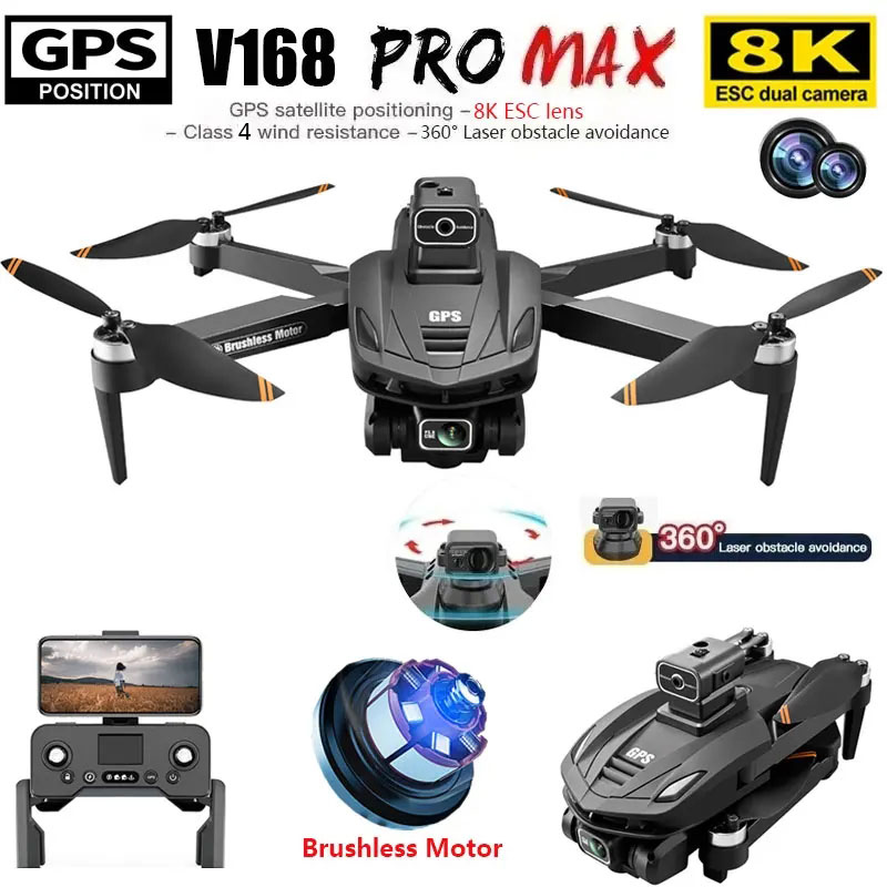 V168 Pro MAX GPS Drone 8K Prof - Drone Rc Team City recensione e prezzo