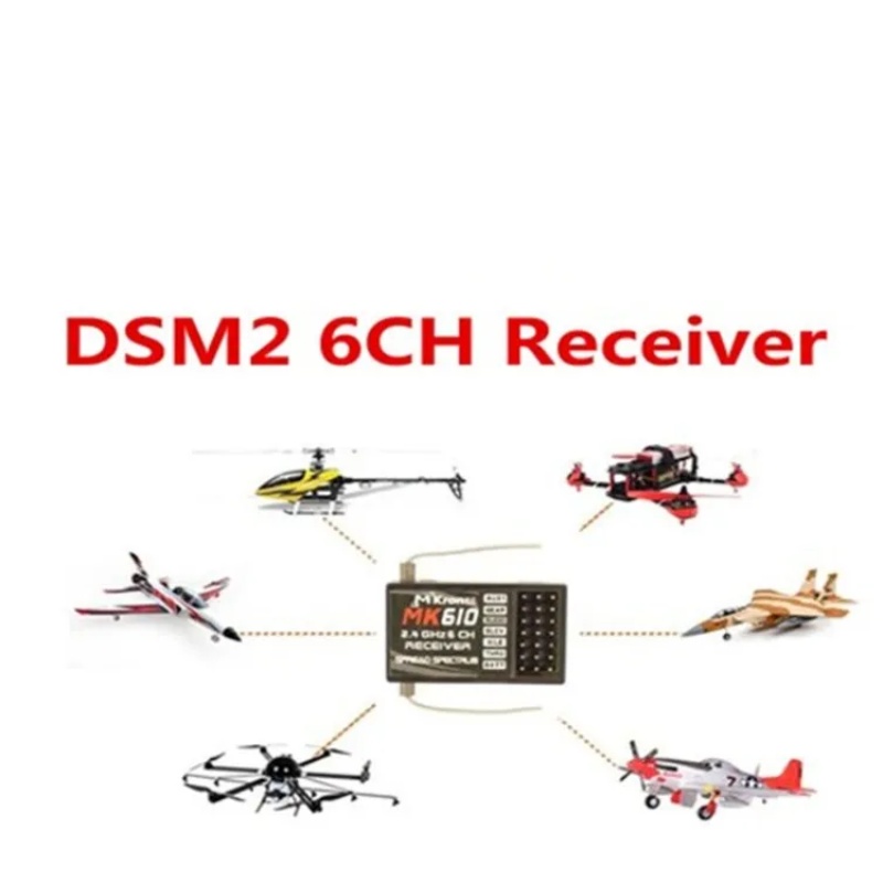 DSM2 MK610 AR6100 2.4G 6CH Ric - Drone Rc Transmitter And Receiver recensione e prezzo