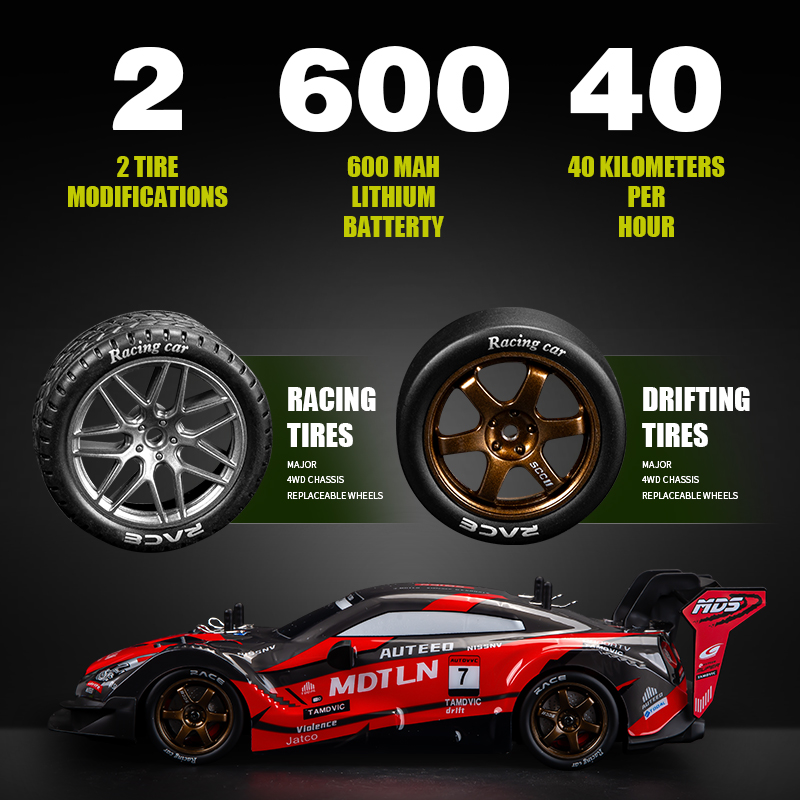 1: 16 Auto telecomandata a qua - Rc Drift Car Kit recensione e prezzo
