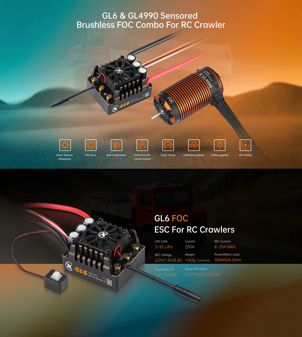 XC COMBO FOC CRAWLER MOTORE BR - Esc 4In1 Brushless recensione e prezzo
